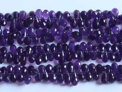 Amethyst Faceted Drops